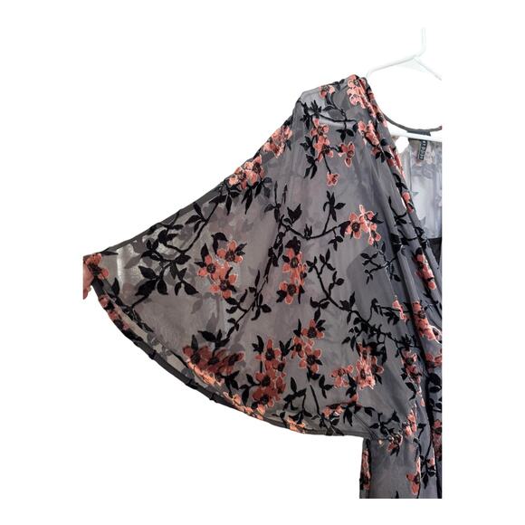 ModCloth Dramatic Depths Velvet Dress cherry blossom print size medium - Picture 8 of 11